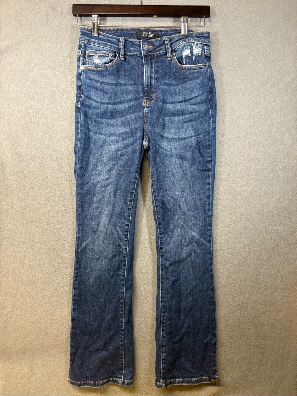 Judy Blue Women's Blue Jeans Slim Fit Mid-Rise Boot Cut 7/28